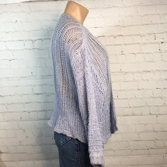 Wild Fable Lavender Open Front Fuzzy Cardigan Sweater‎ Size Medium - Picture 6 of 11